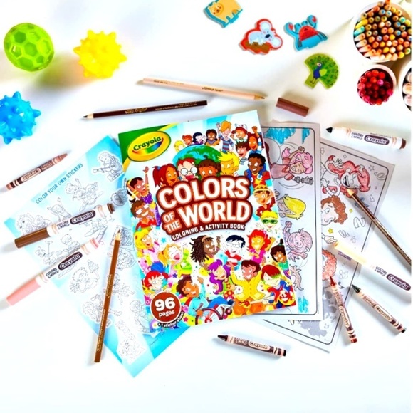 Back to School Crayola Colors of the World Coloring Book & Crayons NWT - Picture 1 of 17